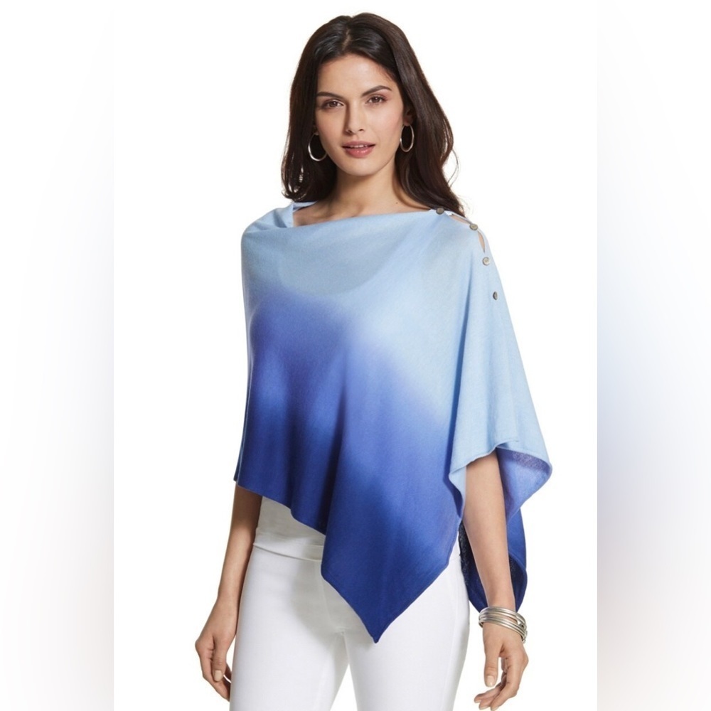 Chicos Knit Olena Ombre Poncho size OS